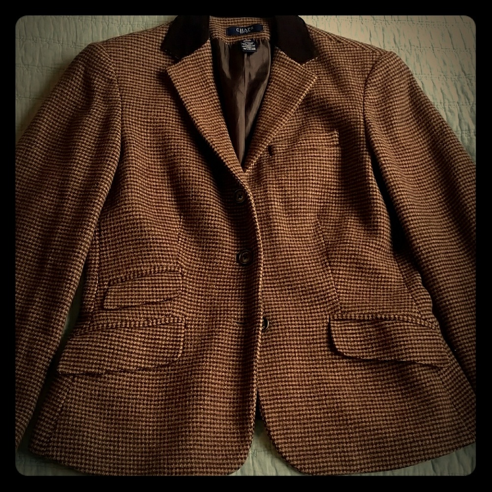 Chaps Tweed Blazer Jacket